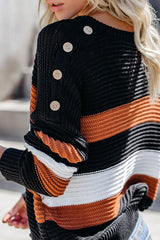 Nuevo suéter de punto a rayas Love Chic