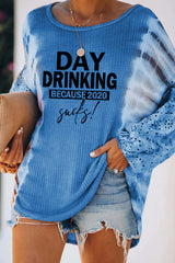 Top de punto calado con efecto tie-dye Never Better