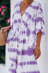 On My Mind Tie-Dye Button Up Maxi Dress