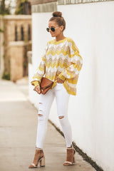 You Are My Sunshine – Pullover mit leuchtend gelben Streifen