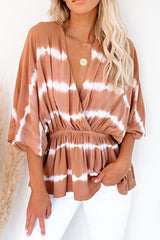 Heart To Heart Tie-Dye V-Neck Top