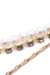 Gargantilla de perlas con forma de corazón de melocotón