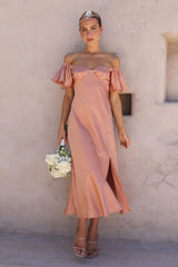 Won Your Heart – Kurzärmliges Midikleid mit Flecken