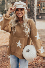 Suéter de punto con estrellas color caqui This Is The Time