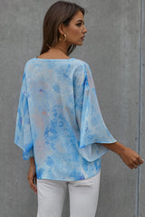 Flying High Tie-Dyed V-Neck Top