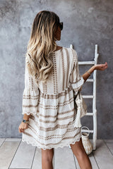 Sweetly Impressive Boho Lace Mini Dress