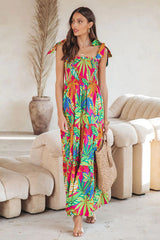 Bloom With A View Print Sleeveless Maxi Dress