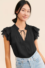 A True Beauty Lace Short Sleeve Top