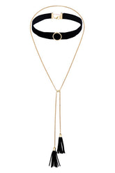 Gargantilla con borlas en capas