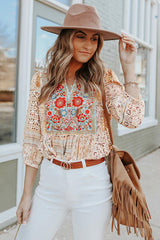 Everyday Cutie Boho Embroidery Long Sleeve Top