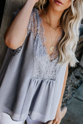 Love Yourself Lace V-neck Two-Piece Top