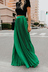 City View Pleated Maxi Skirt