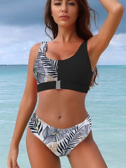 Bikini-Set mit Patchwork-Print
