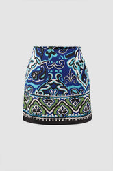 Minifalda de corte A con estampado floral