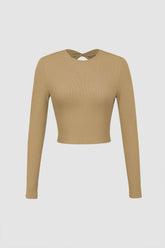 Backless Long Sleeve Top