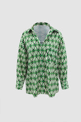 Geometric Print Long Sleeve Shirt