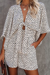 In The Moment Short Sleeve Printed Romper