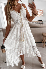 Come To Me – High-Low-Maxikleid mit Spitzenquaste