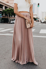 City View Pleated Maxi Skirt