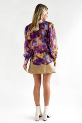 All About You Print Button Down Long Sleeve Top