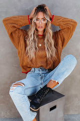 Suéter de punto trenzado Just Too Sweet