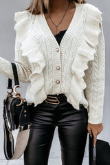 Suéter de punto con volantes Constantly Cute