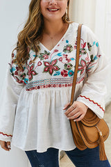 Made For Me Flower Embroidered Oversized Top