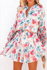 Love Of Romance Floral Print Ruffle Mini Dress