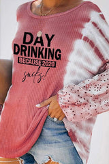 Top de punto calado con efecto tie-dye Never Better