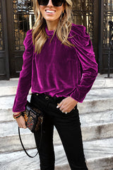 Make Your Day Velvet Long Sleeve Top