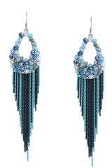 Pendientes elegantes colgantes de guijarros