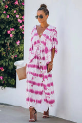 On My Mind Tie-Dye Button Up Maxi Dress