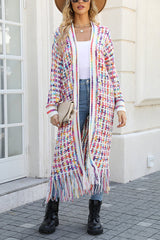 What You See Colorful Tassel Knit Cardigan