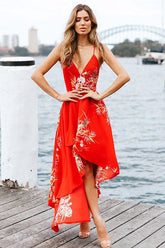 Maxikleid mit ausgestelltem Rock und überkreuztem Rücken