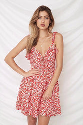 Vestido corto con volantes temblorosos Tough Love