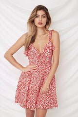 Vestido corto con volantes temblorosos Tough Love