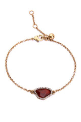 Pulsera colgante color vino tinto