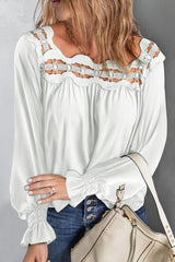 Romantic History Crochet Long Sleeve Top