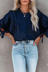 Lovely New Day Print Babydoll Button Up Top