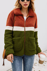 Love You More Zip Up Teddy Coat