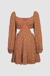 Vestido mini floral con aberturas Indie All The Way