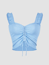 Ruffled Drawstring Tank Top