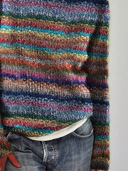 Plus size Casual Long Sleeve Striped Shirts & Tops