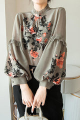 Love Of Romance Print Statement Sleeve Top