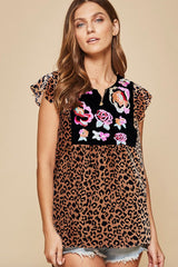 Sunny Moments Floral Embroidery Shift Top