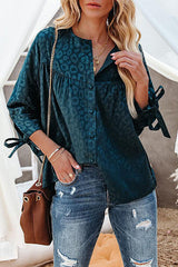 Lovely New Day Print Babydoll Button Up Top