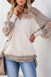 Top de punto cruzado con estampado "El deseo más dulce"