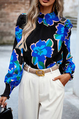 Blusa fruncida con mangas llamativas y estampado Certain Love