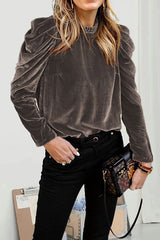 Make Your Day Velvet Long Sleeve Top