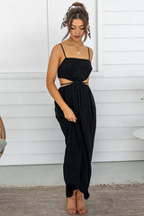 Always Enchanting Spaghetti Cutout Maxi Dress